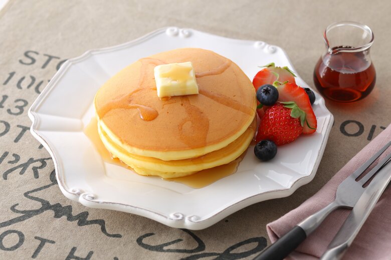 「喫茶店風ホットケーキ」のできあがり！