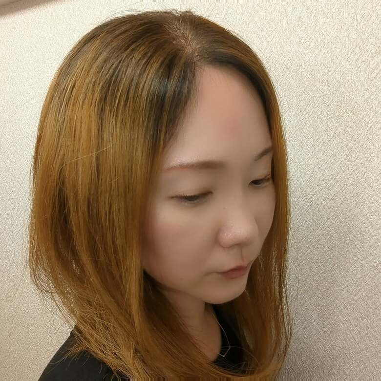 友人の結婚式のためにヘアマニキュアで染めた