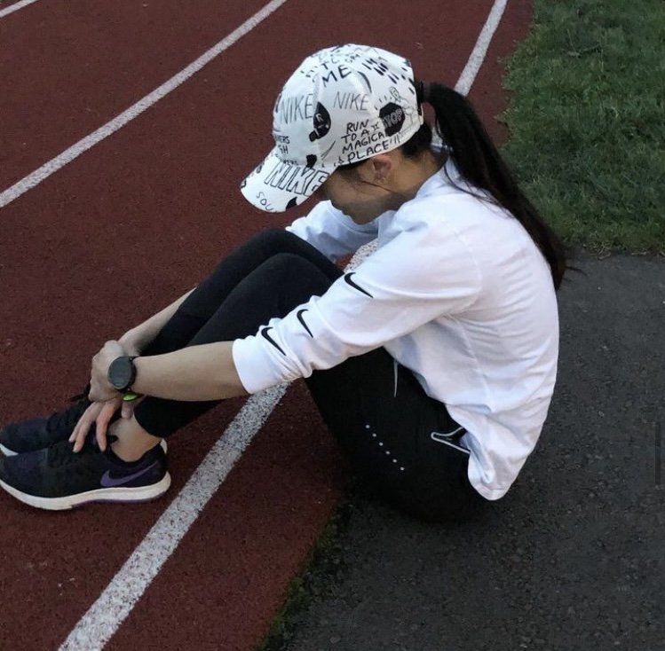 あゆみさんが走ることも。人生初400mタイムトライアルでの1枚