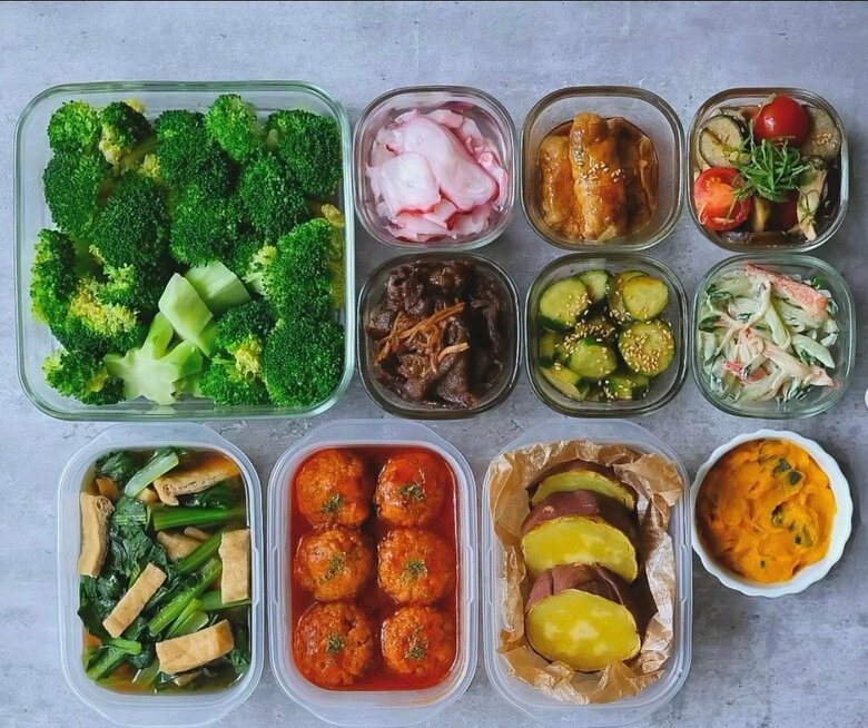 作り置きのおかずが豪華