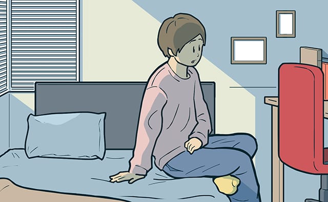 ぼんやりする男の子
