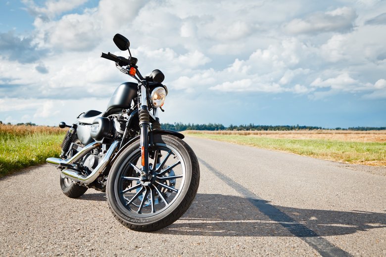 riding a harley