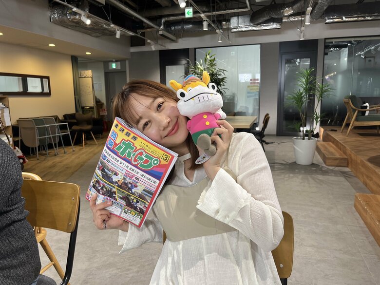 産後も競馬の仕事を続けている高田さん。楽しそう！