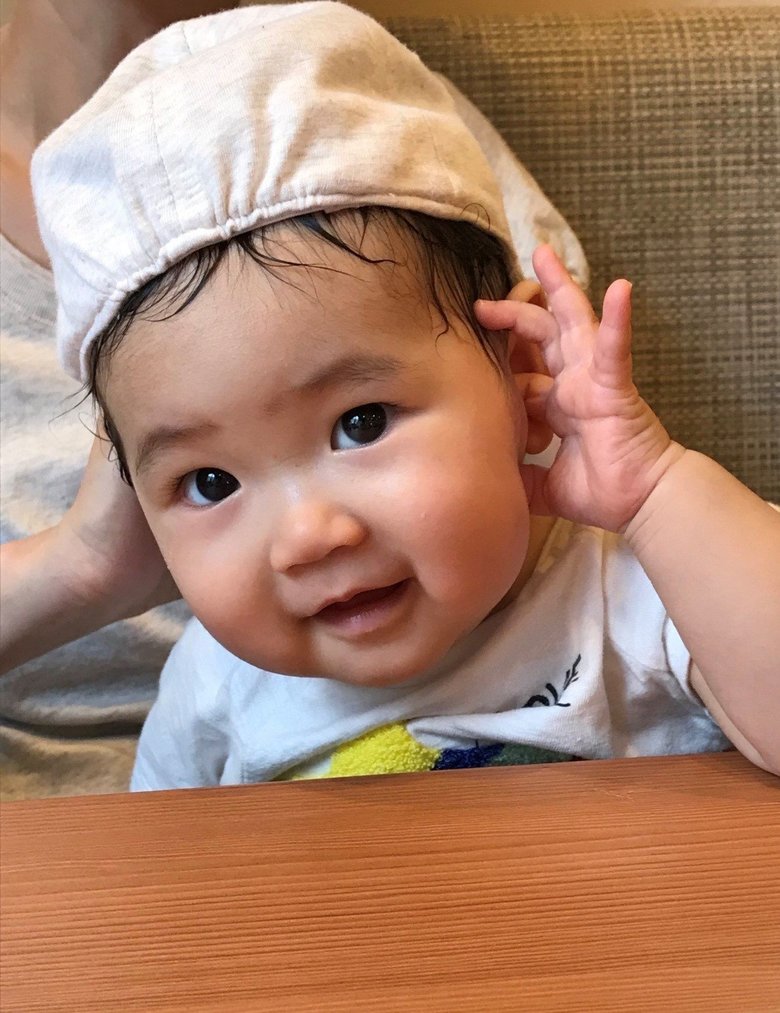 ほっぺが落ちそう！赤ちゃんのころの柚乃さん