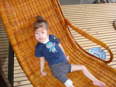 蘭愛さん、喉頭機関分離術後のご褒美の温泉旅行をしたとき