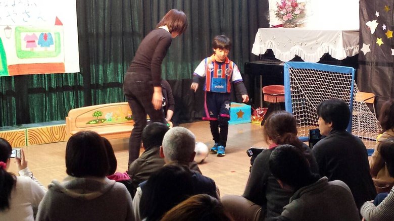 児童発達支援センターでの発表会で