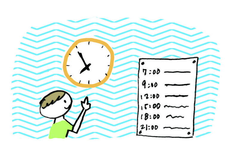 「保育園や学校がない日は、どうしても子どもはダラダラしがちで生活態度が乱れます。でも、ガミガミ叱っても子どもの自己肯定感をボロボロにするだけ。着がえや食事など、基本的な行動をホワイトボードに書いたり、簡単な時間割を作ったりしてタスクを＂見える化＂してあげるとよいでしょう。大切なのは、親が一方的に決めてやらせるのではなく、一緒に考えること。何度でも同じアドバイスを繰り返す根気も必要です」