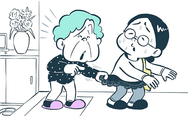 嫁に服装を注意する義母