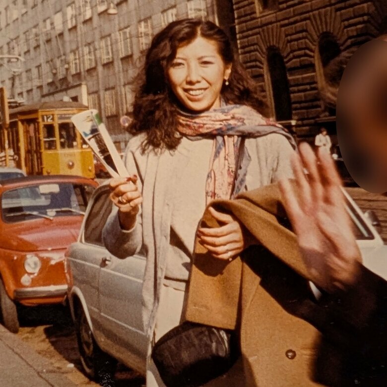 フィレンツェにて、早苗さん26歳の頃