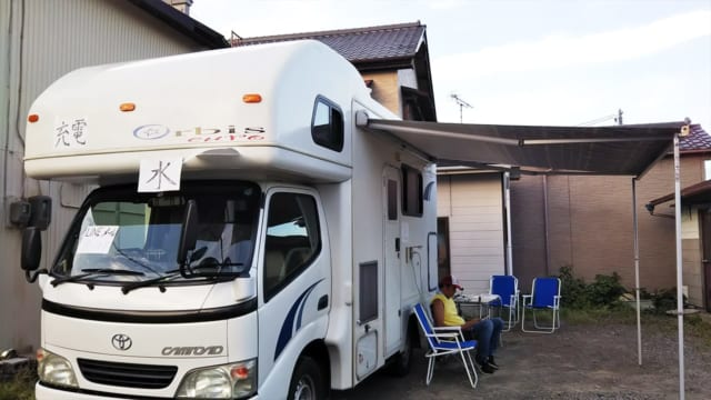 愛車で電気や水の災害援助をしたことも