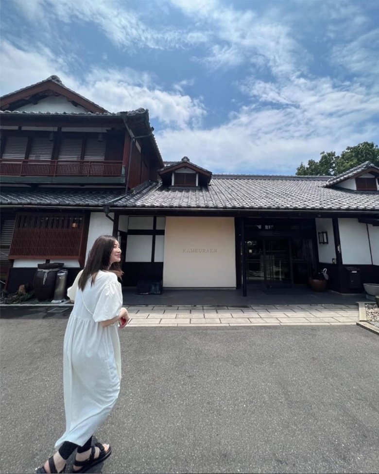 新婚旅行で山口県宇治市を訪れた際の1枚