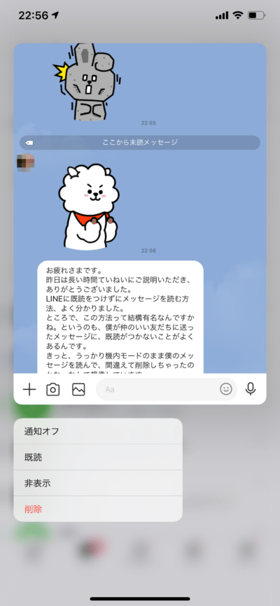 iPhone画面・LINEプレビュー