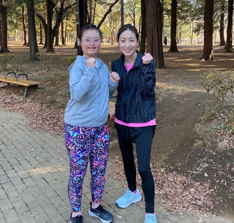 娘さんとランニング中