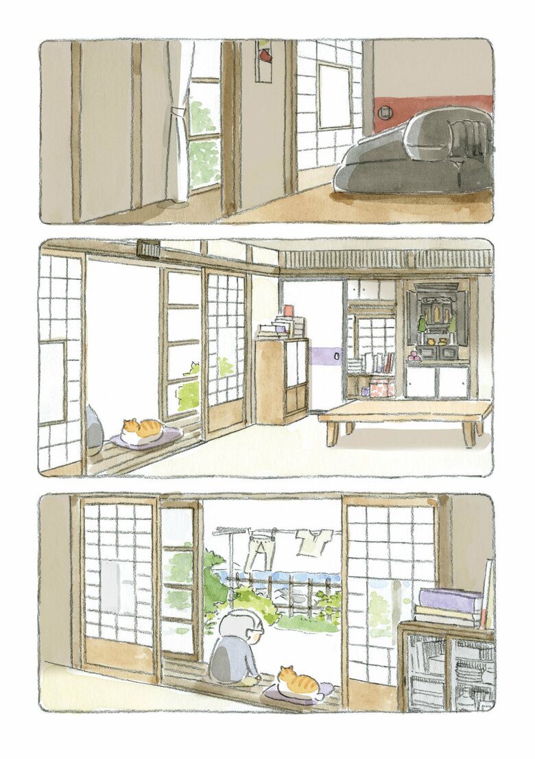 『ねことじいちゃん』1巻2話（KADOKAWA）より (C)ねこまき（2/8）