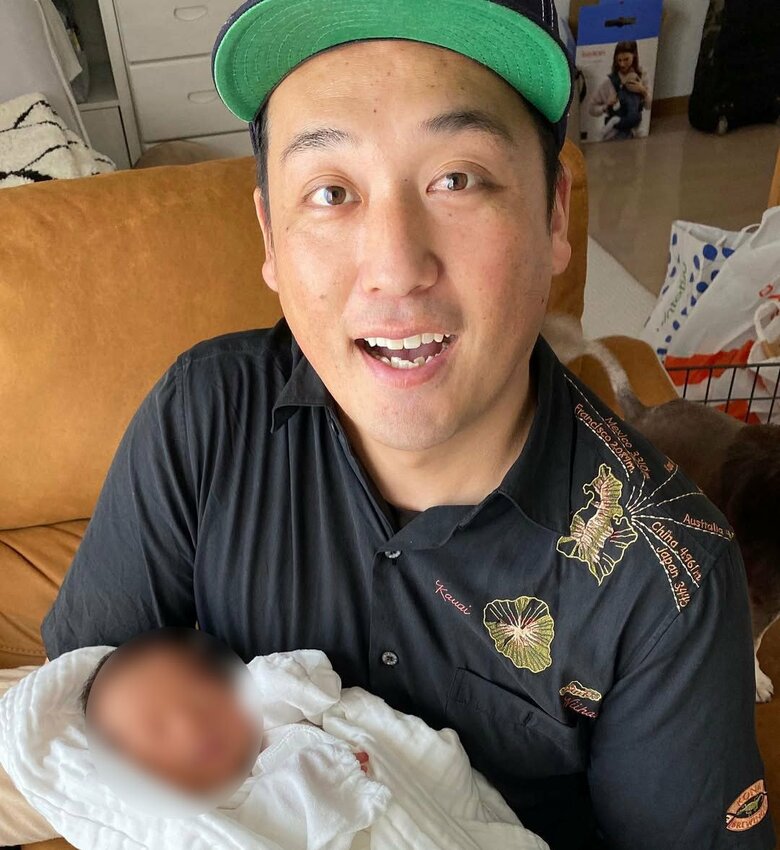 長男が誕生し初対面