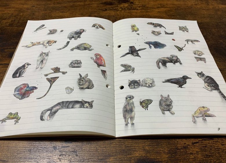 一匹一匹、緻密に描きこまれている