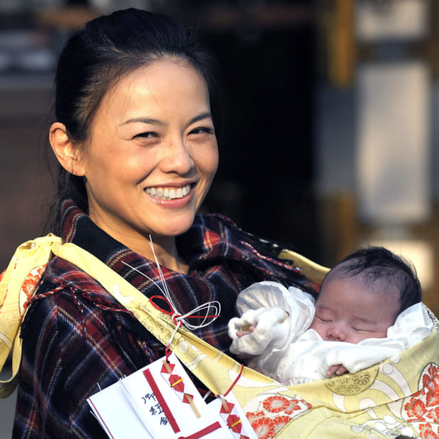 次女のお宮参りでの和さん