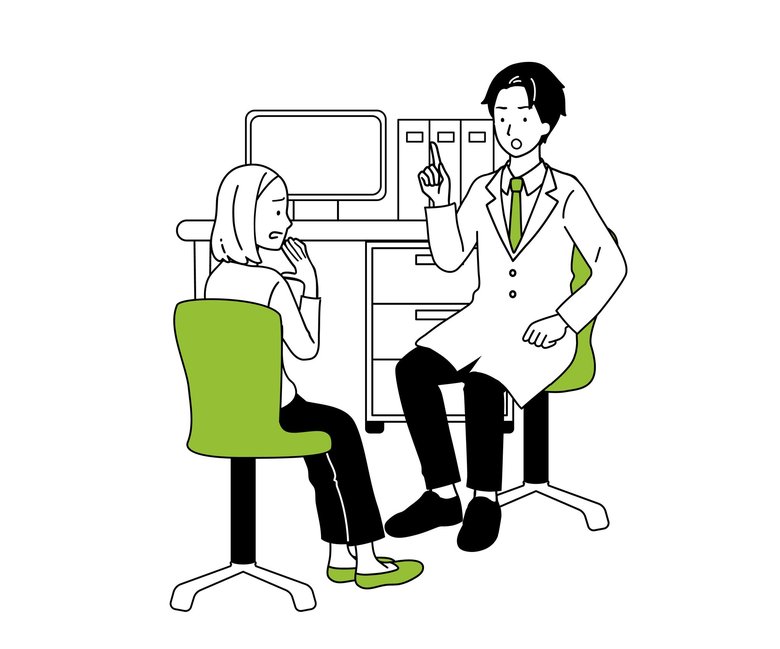 医師の説明を受けるイメージ図（PIXTA)