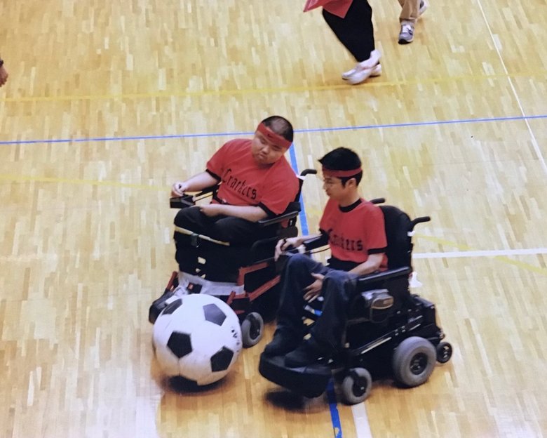 電動車椅子サッカーで活躍した平野さんの高校時代