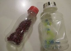 飲むヨーグルトの容器が0歳～3歳用おもちゃ工作に使える！