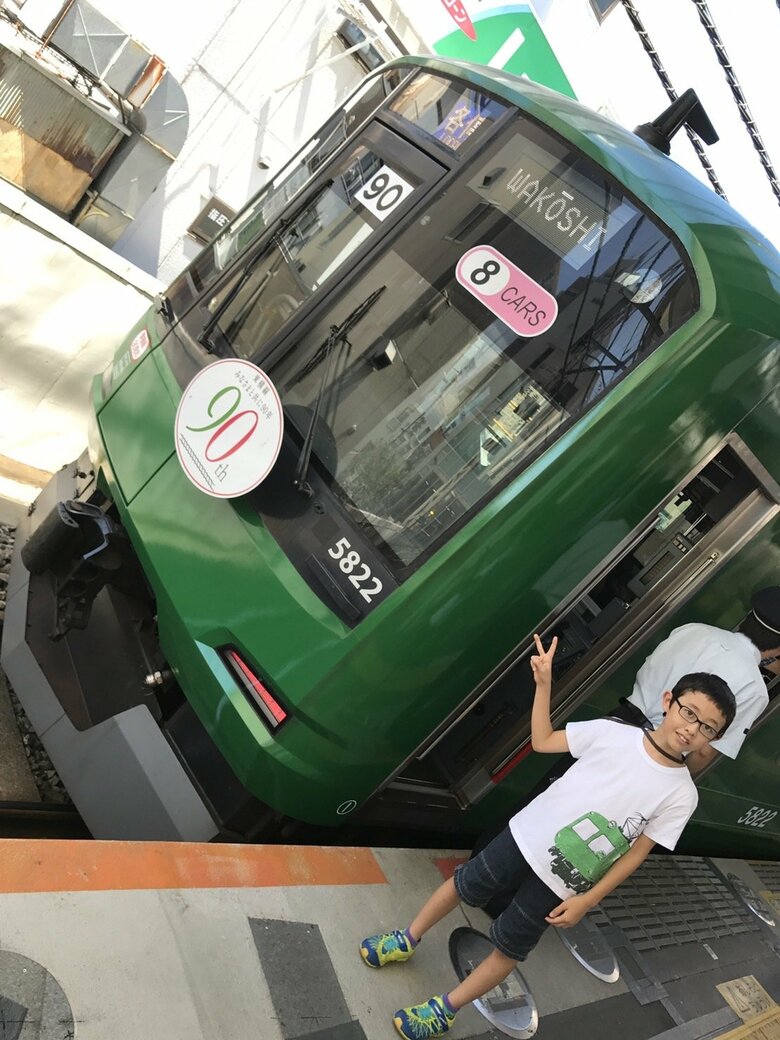 小学校2年生の頃、東急青ガエルと一緒に