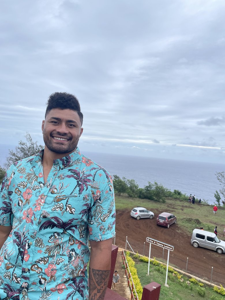 試合中には見られないナキ選手の穏やかで優しい表情