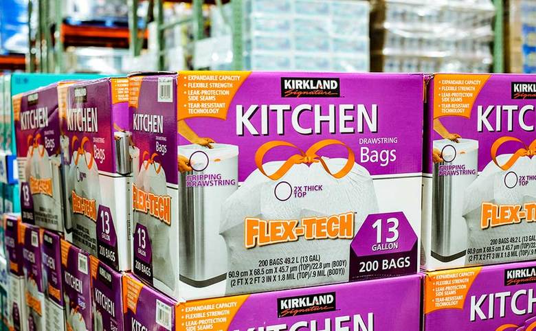 コストコのKIRKLAND SIGNATURE ひも付きごみ袋