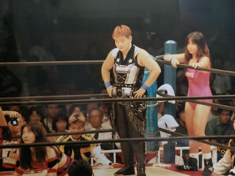 長与千種さんとタッグを組んだ試合での1枚