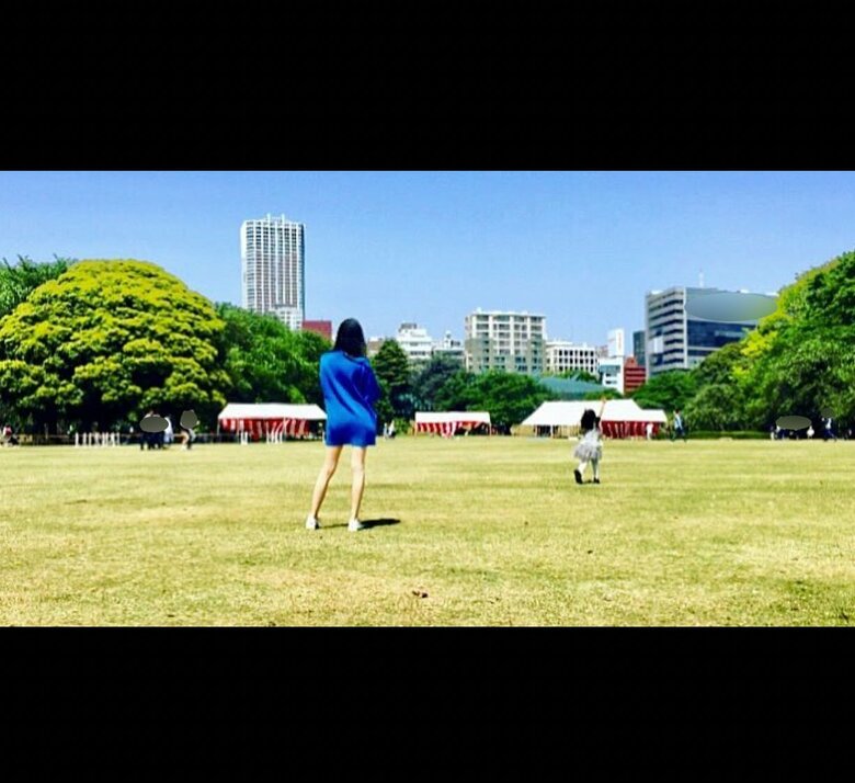 娘さんと公園にて