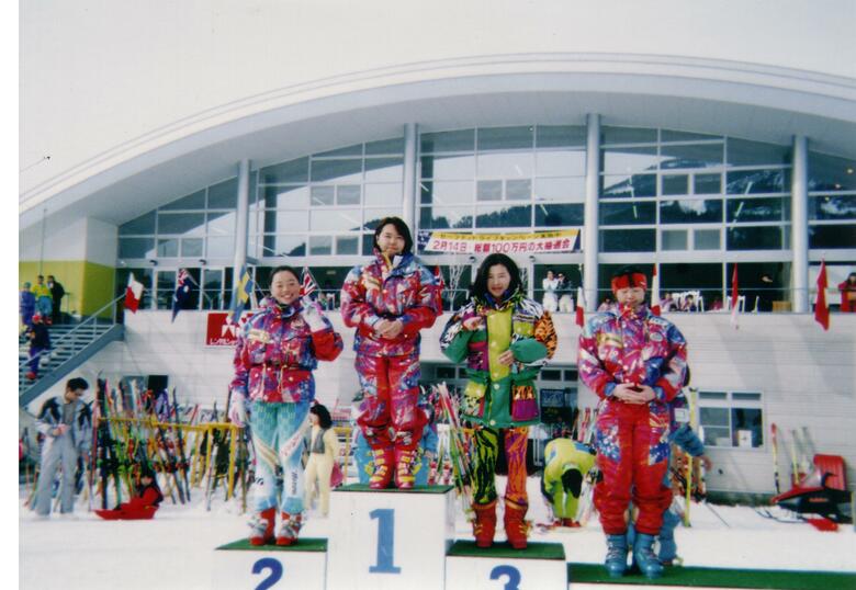 全日本スキー選手権大会で2位入賞を果たしたとき（17歳）