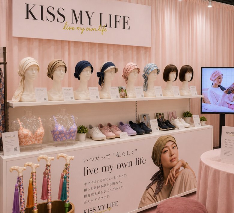 塩崎さんが手かげるブランド「KISS MY LIFE」の展示会の様子