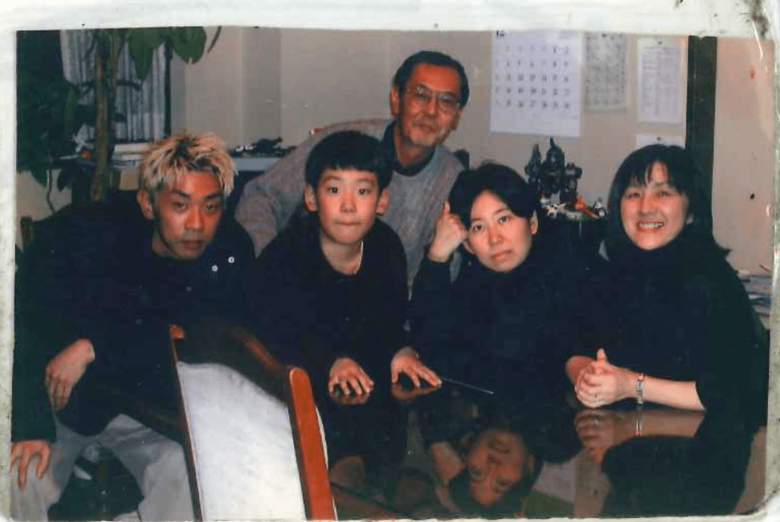 日高さんのご家族。ご主人は英語の学びを後押ししてくれたとか