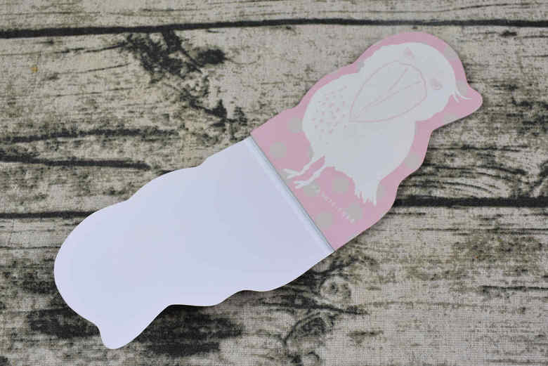 セリアの人気雑貨「へんてこアニマル ダイカットメモ48枚」の実物画像