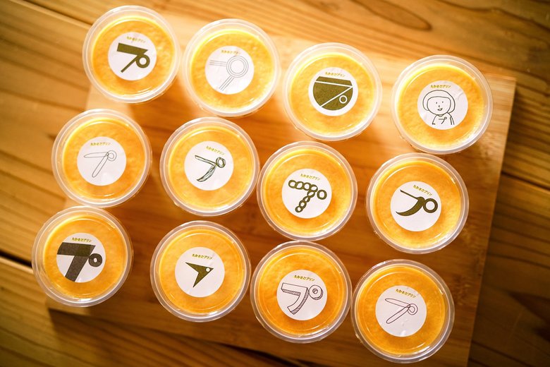 カフェで提供しているプリン