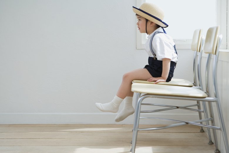 Japanese boy wearing school uniform