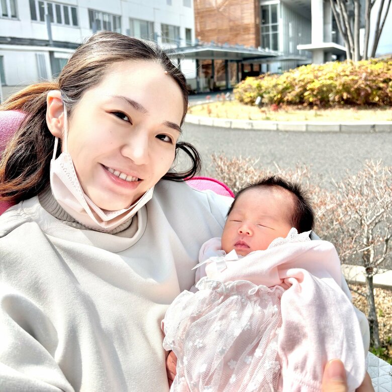 出産を経て退院したときの一枚