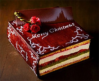 ▲クリスマスカラーで気分もあがる！ 「タリーナ」　台数限定 ・要予約　5200円（京王プラザホテル）