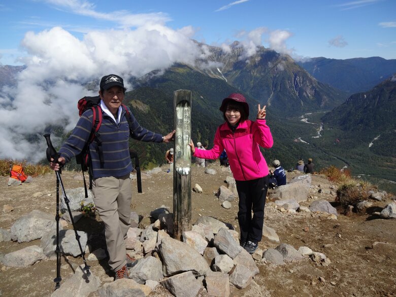 お父さんと一緒にたくさんの山に登った