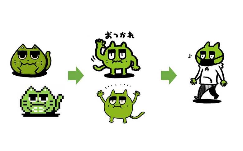 ミヨシさんの現在のキャラクターデザインは、変遷を経て今に至る（画像提供：ミヨシさん）