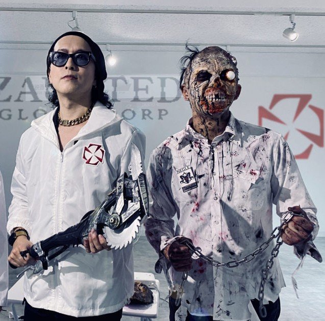 完成したホラーメイク