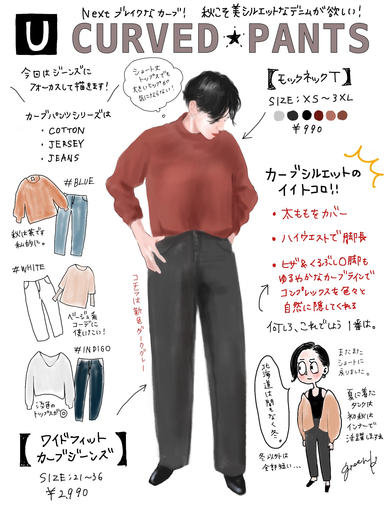 vol.27 ユニクロUの「カーブパンツシリーズ」のシルエットが素晴らしい!!｜CHANTO WEB