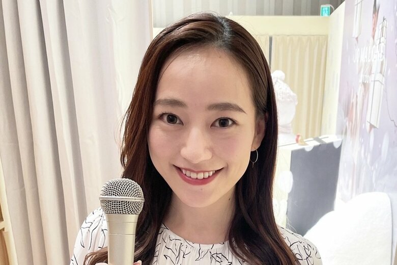 収録現場の金井憧れアナ