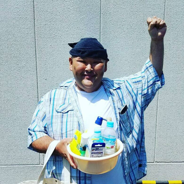 2017年、退院したとき。体重は130キロくらい