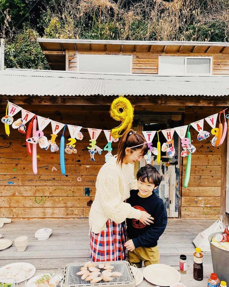 息子さんの9歳の誕生日にて