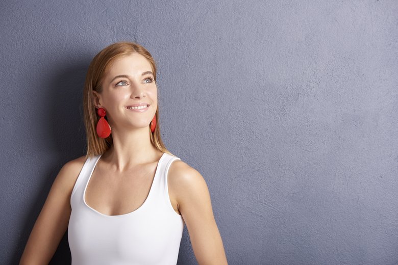 Happy young woman portrait