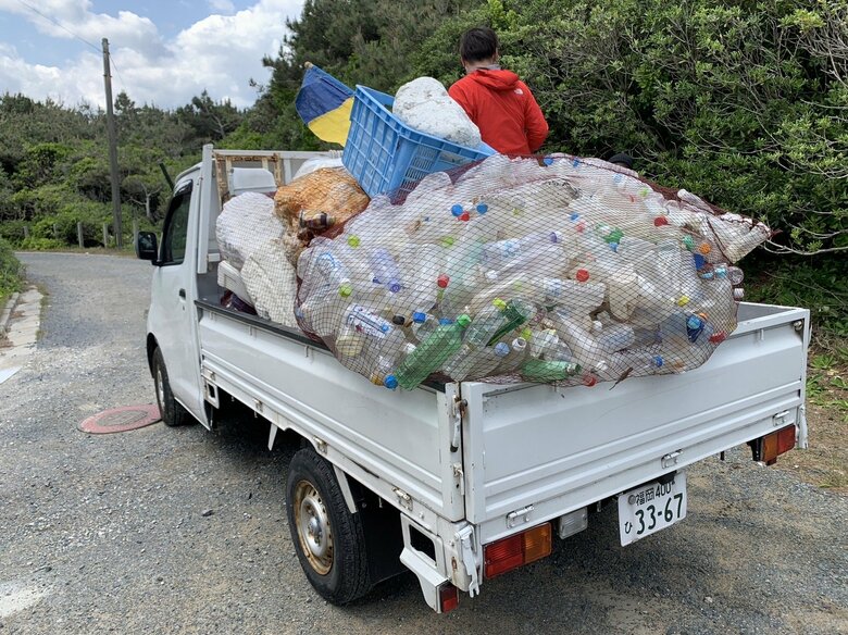 短時間でトラック1台分のゴミが集まる