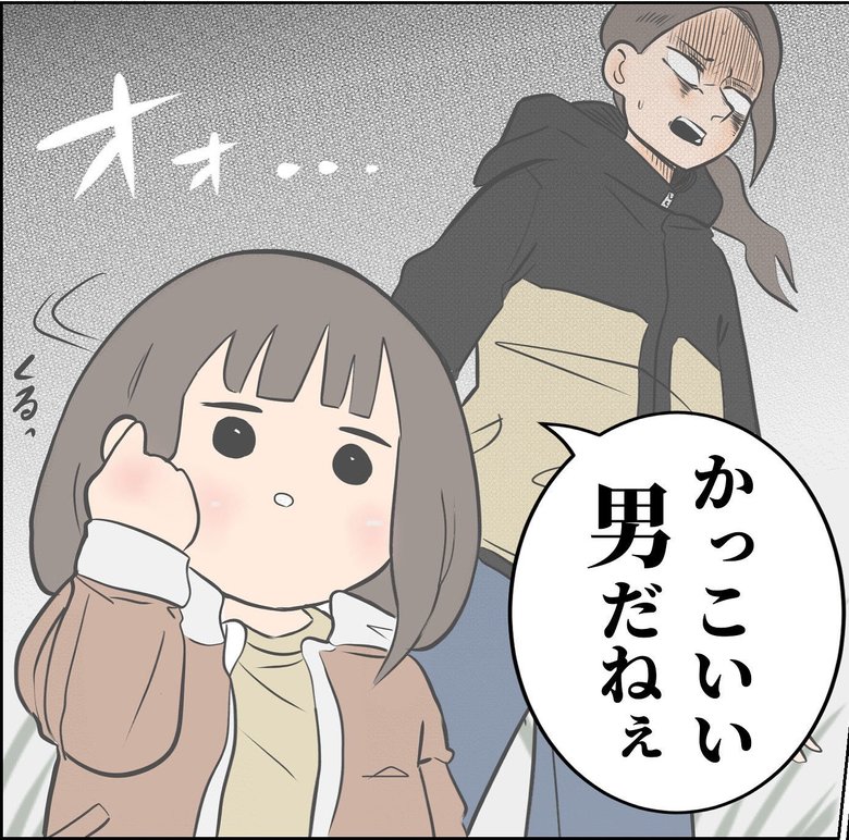 通りすがりの人に興味を示す次女4/4