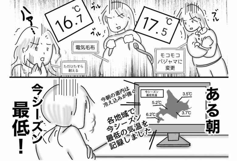 漫画「ストーブいつつけるか問題」P6