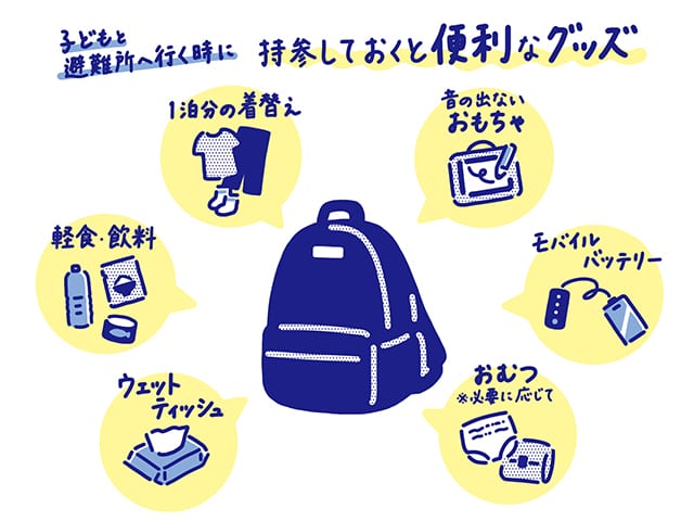 避難時に必要な持参グッズ