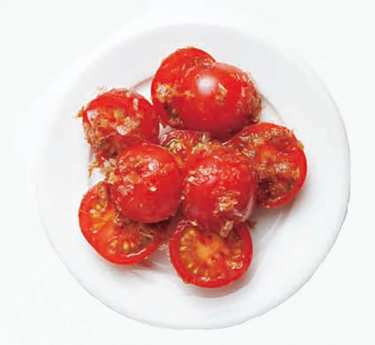 ミニトマトのしょうゆおかかまぶしレシピ